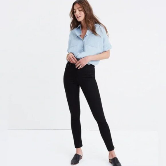NWT Madewell Petite 10" High-Rise Skinny Jeans in Carbondale Wash Women' 24P 27P - Picture 1 of 3